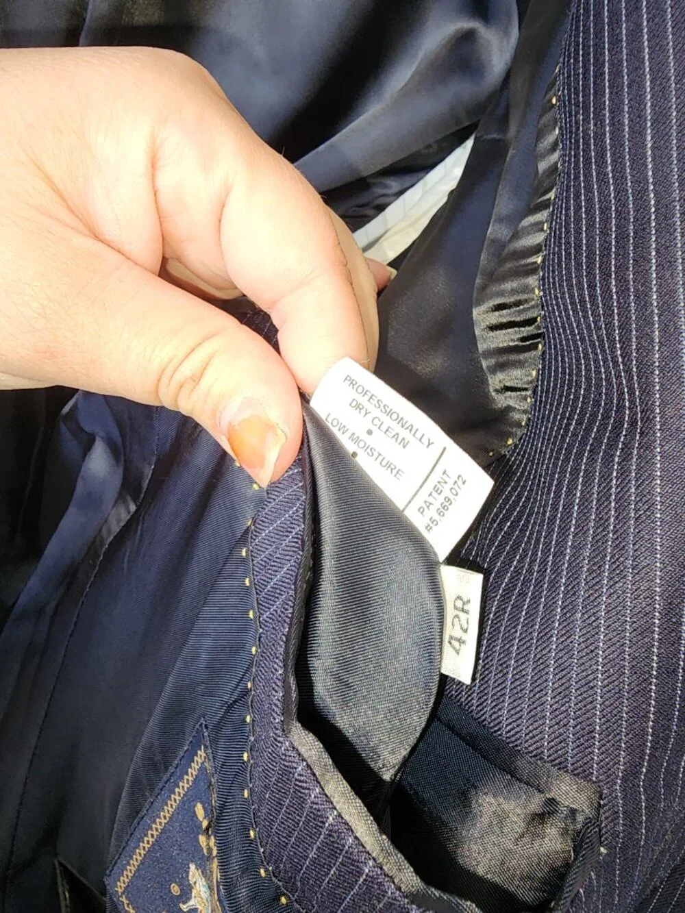 Hart Schaffner & Marx for Dillard’s Men’s Navy Pinstripe Blazer Jacket 42R